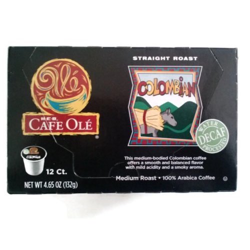 H.E.B. Cafe Ole Colombian DECAF 12 Count Single Brew Coffee Pods