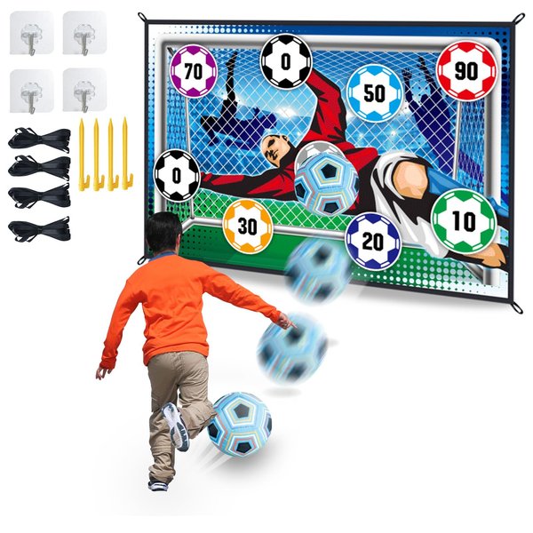 Enjoyfly Soccer Ball Game Set for Kids, Indoor Outdoor Games for Adults and Family Kids, Outdoor Play Equipment Indoor Soccer Set, Backyard Games, Toys for Kids, Gift for Boy Birthday Christmas