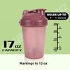 BBBUILDJIA [3 PACK] 17 oz Protein Shaker Bottles Protein Mixer - Leak Proof Shaker Cups for Protein Shakes, Protein Shaker Bottle, Protein Shake Cup, BPA Free & Dishwasher Safe Black/Blue/Pink
