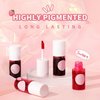 6 Colors Liquid Tint Stain, Korean Lip Gloss Moisturizing Natural Mini Liquid Lipstick, Lip Stain Long Lasting Waterproof, Multi-Use Lip and Cheek Tint Stain