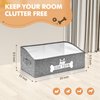 Mutiearo Dog Toy Basket, Specially Designed for Dog Toy Storage, Collapsible Dog Toy Box with Handle，Perfect for Storing Pet Toys and Accessories - Grey