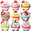 Skylety 9 Pcs Mini Stuffed Animals Bulk 3.15 Inch Cute Farm and Forest Animals Plush Toys for Kids Birthday Gifts Xmas Stocking Stuffers Baby Shower Charity Donation Classroom Prizes(Festive Style)