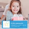 BESTOYARD Plastic Bangle Bracelets New Years Eve Party Supplies Candy Color Bracelet Party Favors Pack for Birthday Party (Random Color)
