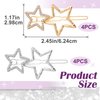 Joez Wonderful 8 Pcs Star Hair Clips, Metal Star Hairpins, Gold Silver Rhinestone Star Hair Accessories for Women, Girls, Thick Hair, Long Hair