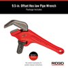RIDGID 31305 Model E-110 9.5" Offset Hex Jaw Pipe Wrench, Red, Made in The USA