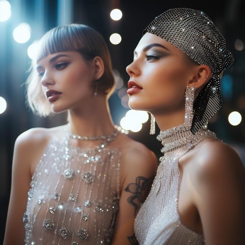 Munyee Hua Rave Rhinestone Head Scarf Sparkly Hijab Cap for Women Bling Diamond Headpiece Headband Elastic Party Dress Turban Hat Crystal Mesh Cap Vintage Hair Snood Nets (Black)