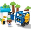 Mega BLOKS Fisher-Price Toddler Building Blocks, Green Town Charge & Go Buswith 34 Pieces, 2 Figures, Toy Gift Ideas for Kids