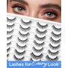 BEYELIAN False Eyelashes Natural Look 20 Pairs Strip Lashes, Wispy Lash Pack Soft 3D Volume Faux Mink Lashes That Look Like Extensions C-MIX-1