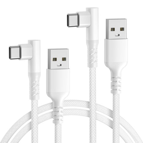 Basesailor Car Carplay Cable for iPhone 16 15 Pro Max,USB to USB C Cable,Right Angle Type C Charging Power Cord for AirPods 4,iPad 10 Air 5 Mini 7 6,Note 21 20 10,S24 S23 S22 Ultra,3.3FT/2Pack