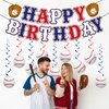 Baseball Birthday Party Decorations, Baseball Themed Party Decorations Include Happy Birthday Banner Baseball Hanging Swirls and Honeycomb Centerpiece Baseball Party Supplies