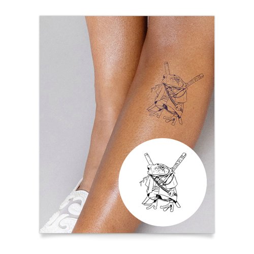 Inkbox Temporary Tattoos, Semi-Permanent Tattoo, One Premium Easy Long Lasting, Water-Resistant Temp Tattoo with For Now Ink - Lasts 1-2 Weeks, Senpai, 4 x 4 in