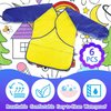 PLMMOUT 6 Pack Kids Art Smocks,Toddler Art Smock,Kids Painting Apron Long Sleeve with 3 Pockets,Waterproof Toddler Painting Smock,Toddler Smocks for Painting (3 Colors,Included 8 Paint Brushes)