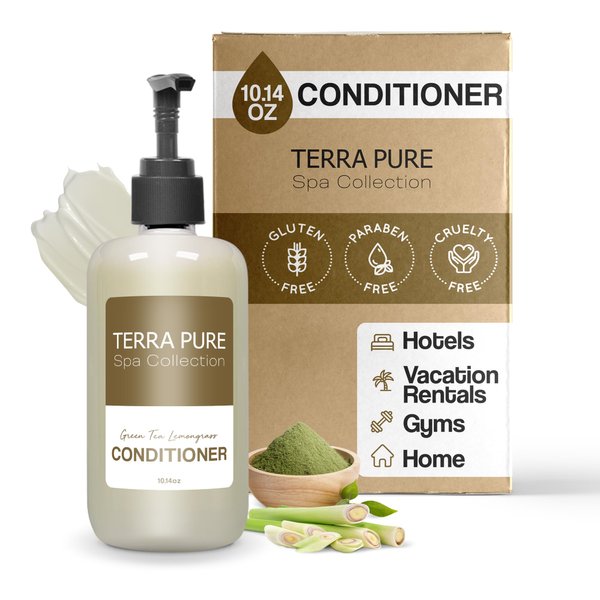 Terra Pure Conditioner | Spa Collection | Hotel Amenities in Pump Bottle | 10.14 oz. / 300 ml (Single Bottle)