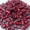 200 PCS 5mm Burgundy Red Color Silicone Lined Micro Rings Links Beads For I Bond Stick Tip Feather Hair Extensions