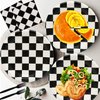 60Pcs Black and White Checkered Race Car Party Supplies,Racing Themed Tableware Set 7"Racing Dessert Paper Plates and Napkins,Fork for Kids Car Sports Race car Themed Birthday Party Decor (Car Set)