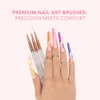 KIARA SKY Professional | Pure Kolinsky Acrylic Nail Brushes for Home DIY Salon | Professional Acrylic Nail Brush for 3D Painting Design | Sleek and Comfortable Nail Art Liner Brush Collection, Clear