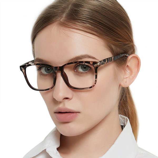 MARE AZZURO 3.50 Leopard Computer Reading Glasses Women Blue Light Blocking Readers 3.50, Trendy Leopard Gaming Readers 350