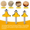Yueqing Zhongji roundover Router bit 1/4 Shank Router bits 1/4 Shank 1/4-Inch Shank Roundover Edging Router Bit Set Corner Rounding Edge Forming Bit Set 1/2", 3/8", 5/16" ,1/4",3/16",1/8"Radius 6 Pack