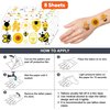 96PCS Happy Bee Day One Temporary Tattoos Honey Bees First Theme Birthday Party Decorations Favors Supplies Decor Cute Bumble Tattoo Stickers Gifts for Boys Girls Kids School Prizes Carnival Christmas