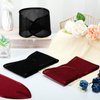 4 Pieces Mesh Hair Wraps for Black Women Sleeping Hair Wrap Scarf Cap Spa Headbands Hair Wraps Hair Nets for Women Black Natural Hair Wash Face Sleep (Black, Wine Red)
