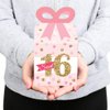 Big Dot of Happiness Sweet 16 - Square Favor Gift Boxes - 16th Birthday Party Bow Boxes - Set of 12