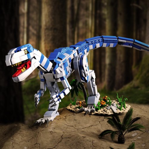 LEQUMOC Dinosaur in Building Sets, L007, Jurassic Velociraptor Mongoliensis, Dino World Park, Set for Boys and Girls, Age 4 + Year Old,649PCS