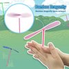 estardaa 200 Pcs Hand Helicopter Set, 100 Propeller+ 100 Rod Bamboo Dragonfly Helicopter Toy, Aero Props Hand Spinner Flying disc Launcher Outdoor Toys Flying Party Gift Favors for Kids 8-12,4-6
