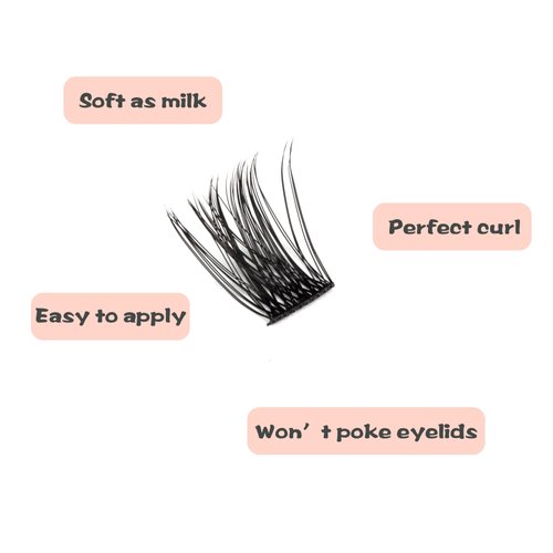 YOONOYA Lash Clusters 144 PCS 8-16mm Individual Lashes Eyelash Clusters D Curl Cluster Eyelash Extensions Natural Wispy Cluster Lashes Reusable Eyelash Extension Lasting Lash (QD-8-16mm - Mix)