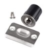HOMOTEK 2 Pack Drive in Ball Catch with Strike Plate for Closet Doors, Satin Nickel, 13/16 Inch x 1-1/8 Inchs,Die-cast, Adjustable Tension Ball