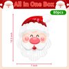 Santa Claus plates Christmas party paper plates 10.5"x7" Xmas plates disposable dinnerware 80 count Novelty Santa paper plates bulk Christmas dinner plates tableware Holiday Plates For kids Party time