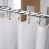 Amazer Shower Curtain Hooks, Rust-Resistant Metal Double Shower Curtain Rings for Curtain Rolling Shower Hooks, 12PCS Shower Rings for Bathroom Shower Curtain Rod, Nickel