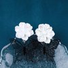Sttiafay Vintage Black Butterfly Flower Drop Earrings Acrylic Flower Earrings White Flower Studs Earrings Black Hollow Butterfly Earrings Jewelry for Women