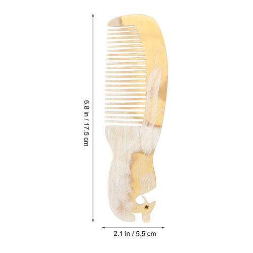 Healifty 2 Pcs Phoenix Horn Comb Healthy Comb Sheep Horn Comb Ox Horn Hair Comb Natural Horn Comb Hair Combs for Women Beard Comb Phoenix Hair Comb Mens Comb Manual Wooden Comb Horns Women's