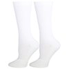 Truform Compression Socks, 15-20 mmHg, Men's Crew Length Mid-Calf Cushion Foot Socks, White, Medium
