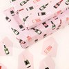 CENTRAL 23 - Pink Wrapping Paper - For Wedding - Champagne Print - Celebration Gift Wrap - 6 Sheets - Birthday New Baby, Bride and Groom - For Anniversary or Valentines Day Gifts