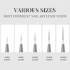 Nail Art Liner Brushes, 5Pcs, Size 5/8/11/15/20mm Nail Art Tools with Striping Nail Art Brushes for Long Lines, Thin Details, Fine Drawing. Striper Brushes Set Christmas Gift for Women