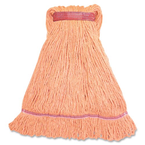 Genuine Joe LOR1BEA Narrow Band Blend Lg Loop Wet Mop, 12oz, Orange