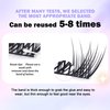 GAQQI Lash Clusters, Eyelash Clusters 120PCS D Curl Individual Lashes, Wispy Cluster Eyelash Extension 10mm Only, Natural Looking Cluster Lashes （GQ03, D Curl, 10mm)