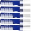 Lift Teasing Comb and Hair Pick – 5 Pack Stainless Still Lifts - Chemical and Heat Resistant Detangler Comb – Anti Static Comb For All Hair Types – By Cantor