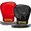Justforjoyful 48PCS Boxing Birthday Party Supplies Red Black Boxer Gloves Plates Wrestling Tableware Set Boxing Disposable Dinner Dessert Dinnerware for Men Kid Adult Sports Birthday Party Decorations