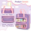 GRAOSO Carrying Case Compatible with Little Tikes Story Dream Machine Books, Hold Up to 8 Characters and 24 Books, Toy Storage Bag for Storybook, Character Collection, Purple (Bag Only)