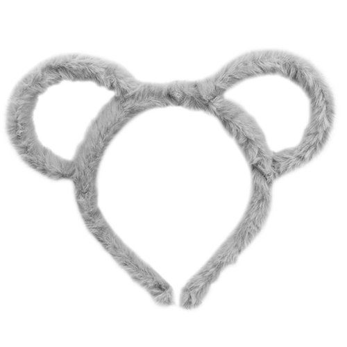 Women Mouse Bear Ears Headband Winter Thick Plush Hair Hoop Round Ear Hairband Makeup Bandana Hair Accessories for Cosplay Party Supplies