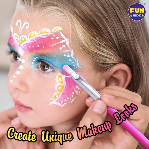 Makeup Kit for Kids, FunKidz Washable Play Pretend 60 PCS Cosmetic Toys Make Up Box Gift for Little Girls Ages 6-12
