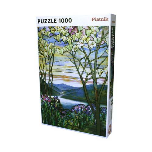 Piatnik PIA5520 1000-Piece Puzzle with L.C.Tiffany Magnolia and Iris, One Colour, One Size