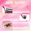 Lash Clusters 280pcs 60D+80D 8-20mm Cluster Lashes Mixed Tray 3D Effect Volume Individual Lashes Cluster Eyelash Extensions Fluffy Soft D Curl DIY Lash Extension Kit at Home (60D+80D-0.07-D,8-20mm)