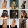 BARTOSI Rhinestone Star Hair Pins Gold Star Hair Clips Crystal Bridal Hair Barrettes Bride Wedding Hair Accessories for Women and Girls (Pack of 4)
