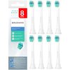 Brushmo Genuine Compact Replacement Toothbrush Heads Compatible with Philips Sonicare HX6023, 8 Pack