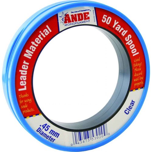 Ande FCW50-25 Fluorocarbon Leader Material, 50-Yard Spool, 25-Pound Test, Clear Finish