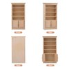 Toyvian Dollhouse Wooden Bookshelf Mini Wood Drawer Cabinet Miniature TV Cabinet Model Mini Bookcase Storage Shelves Dollhouse Furniture for 1: 12 Dollhouse Decoration Accessories