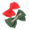 6 Pack Solid Color 5.2'' Bow Clips Women Hair Barrettes Hair Accessories